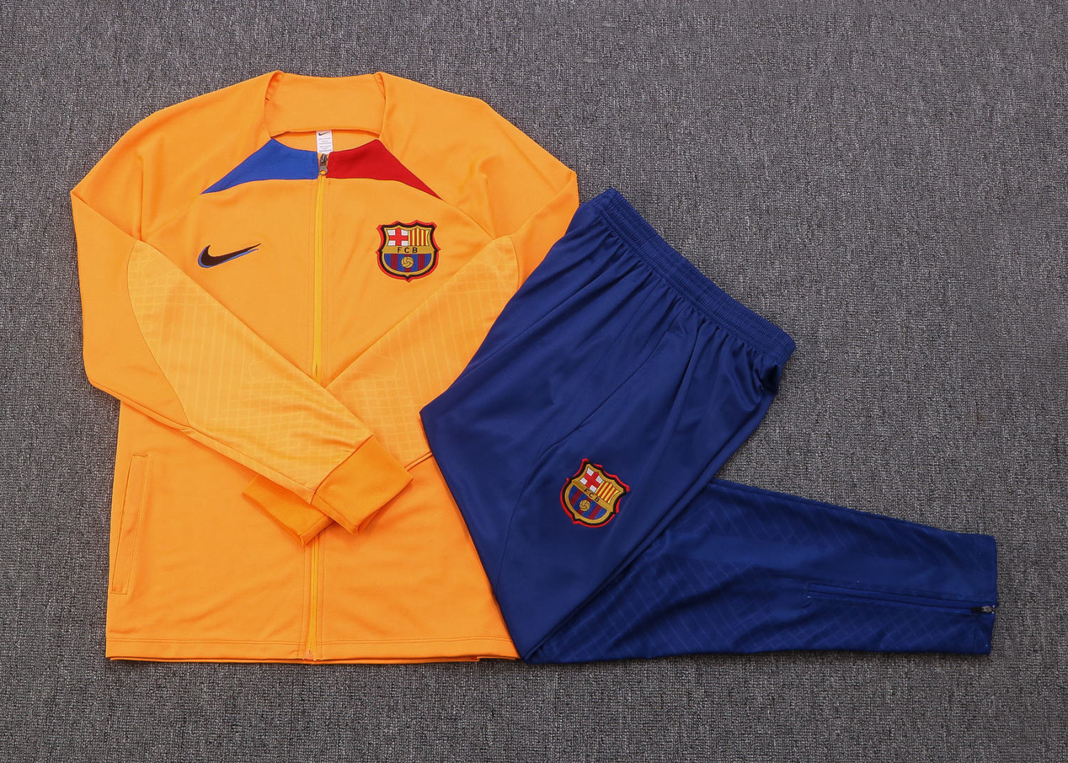 Kid's Barcelona Orange Training Jacket + Pants Set 22/23