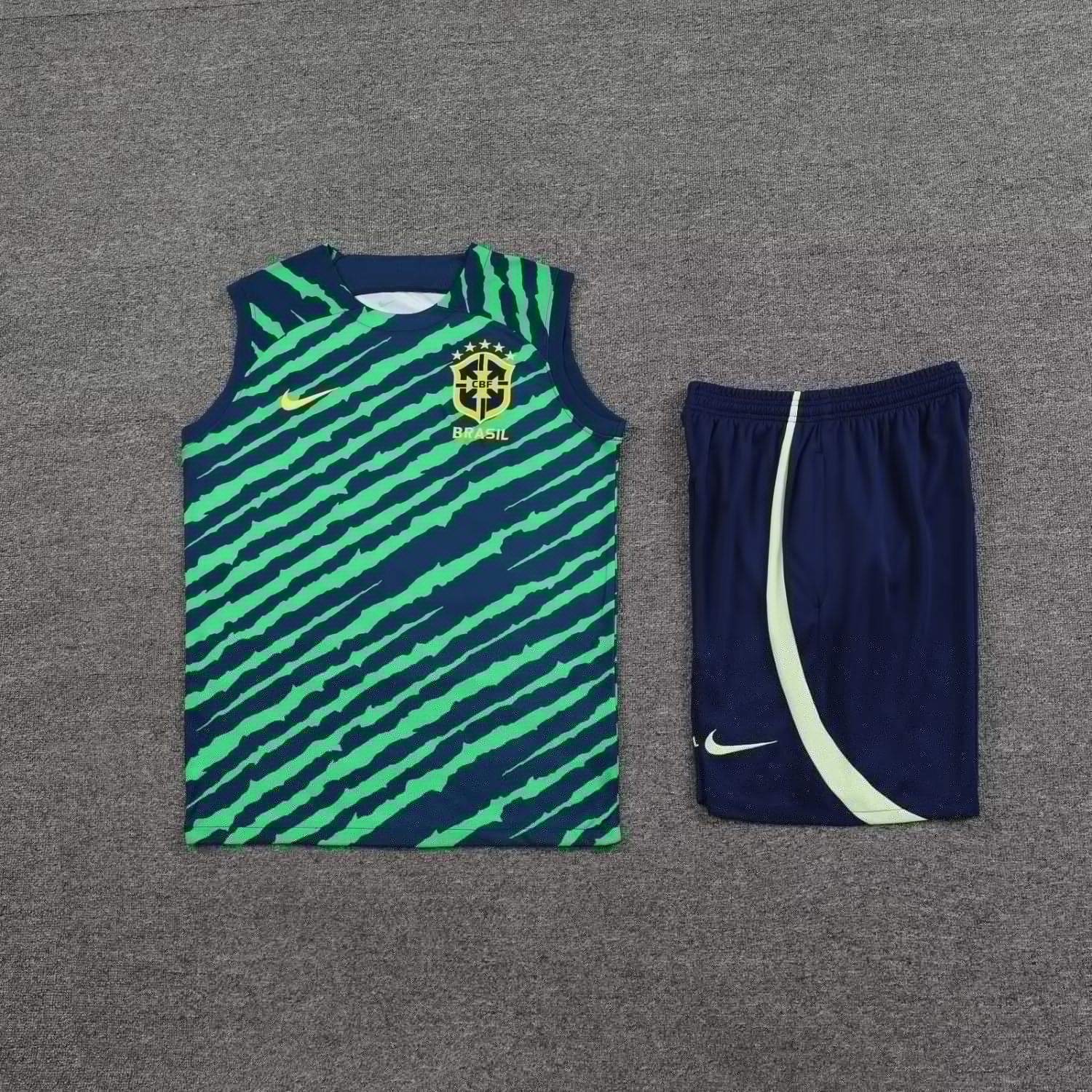 Men's Brazil Green Singlet + Short Set 2022